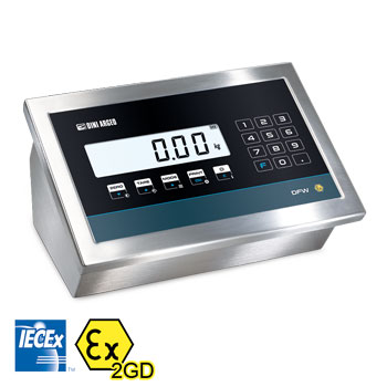 Dini Argeo DFWIECEX weight indicator, IECEx and ATEX certified, for Zones 1 and 21, 2 and 22.