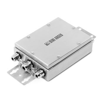 "JB4QIP69K": EQUALISED JUNCTION BOX WITH 4 INPUTS, IN STAINLESS STEEL WITH IP68/IP69K PROTECTION